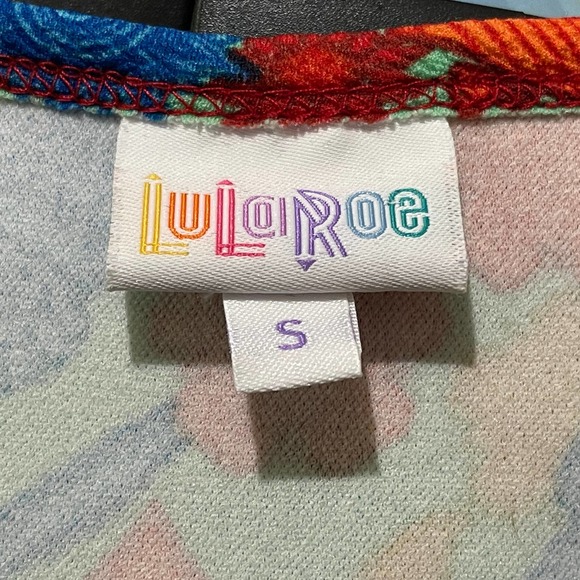 LuLaRoe Nicole Women's Sz S Bright Feather Print New W Tags S1023-400 - Picture 6 of 7